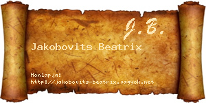 Jakobovits Beatrix névjegykártya
